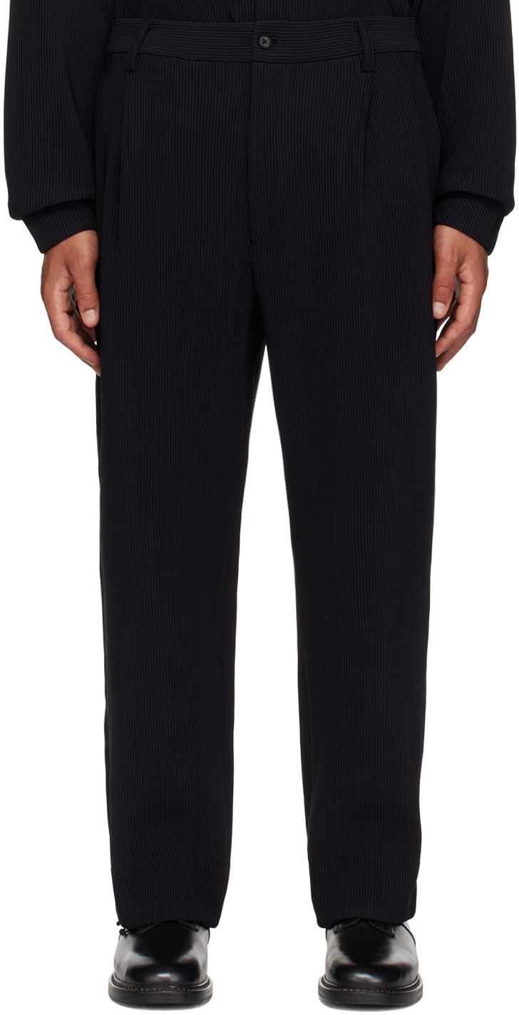 stein Black Gradation Two Tuck Trousers
