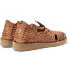 Yuketen - Cruz Woven Leather Huarache Sandals - Sand