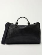 Bennett Winch - S.C. Holdall Convertible Full-Grain Leather and Cotton-Twill Weekend Bag - Black