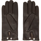 Ernest W. Baker Brown Cashmere Lined Leather Gloves
