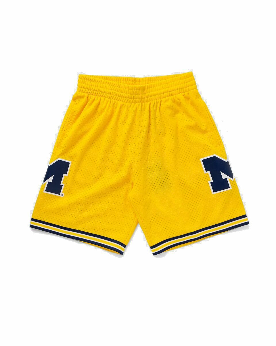 Photo: Mitchell & Ness Ncaa Swingman Maize Shorts Michigan 1991 Yellow - Mens - Sport & Team Shorts