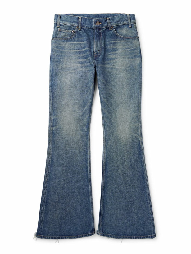 Photo: CELINE - Marco Flared Frayed Jeans - Blue
