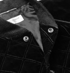 Saint Laurent - Quilted Velvet Bomber Jacket - Men - Black