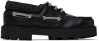 Givenchy Black Storm Boat Shoes
