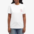 Bisous Skateboards Women's Cigarette T-Shirt in White