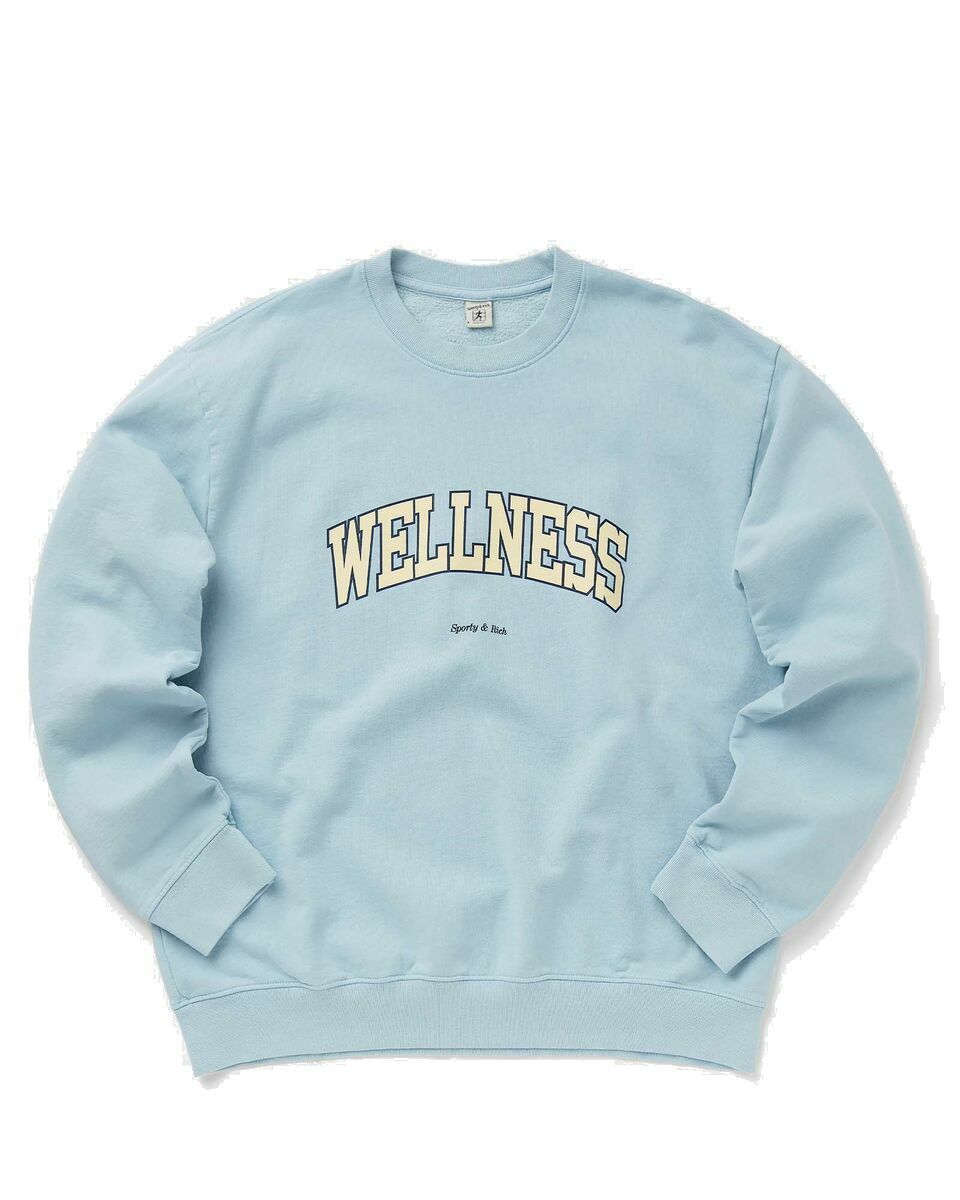 Photo: Sporty & Rich Wellness Ivy Crewneck China Blue - Mens - Sweatshirts