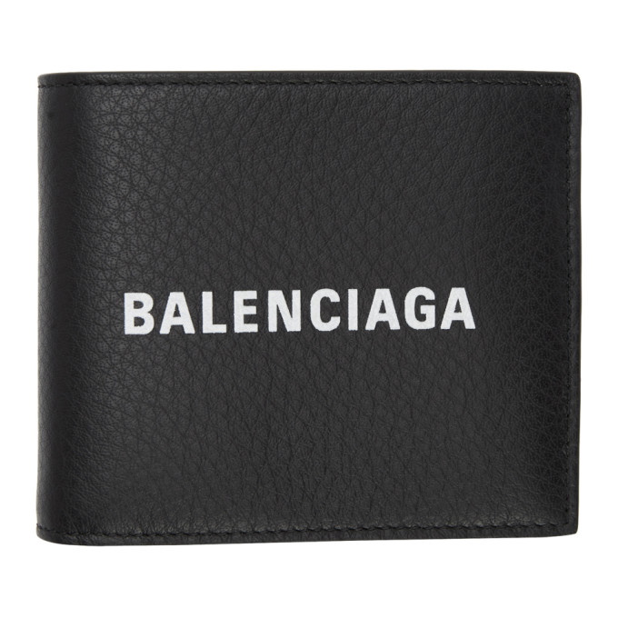 Photo: Balenciaga Black Everyday Logo Square Wallet