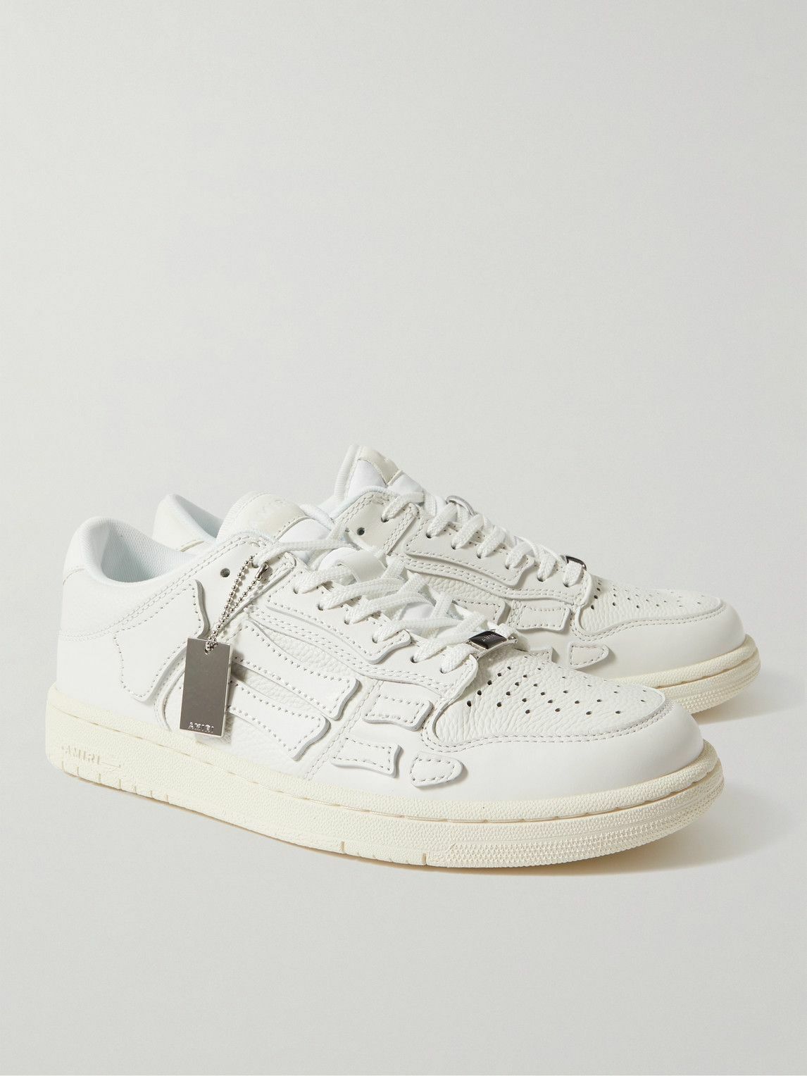 スニーカー Amiri White Leather Skel Sneakers AMIRI - Skel-Top Leather Sneakers - White Amiri