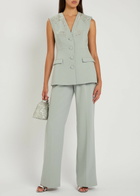 Huishan Zhang Lucian Pleated Wide-leg Woven Trousers Grey