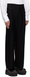Feng Chen Wang Black Slashed Wide Trousers