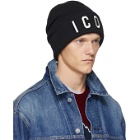 Dsquared2 Black and White Icon Beanie