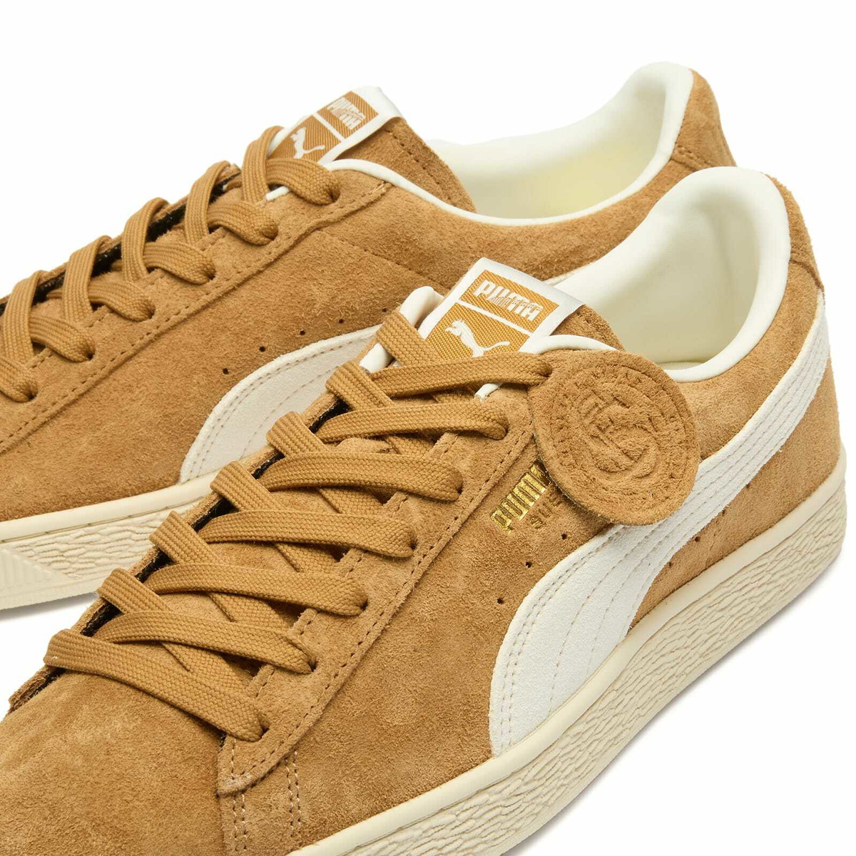 Puma Suede Charles F. Stead IV Sneaker in Honey Butter/White