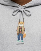 Maison Kitsune Dressed Fox Regular Hoodie Grey - Mens - Hoodies