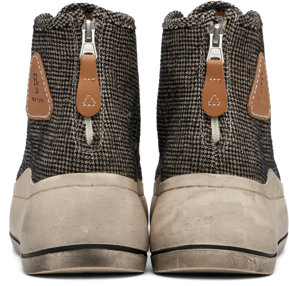 R13 Khaki Kurt High Top Sneakers