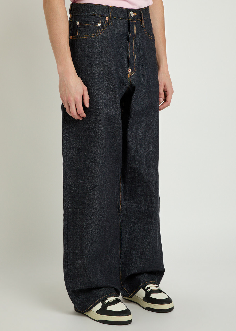 Kenzo Turn-up Wide-leg Jeans Indigo