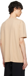 Balmain Beige Plaque T-Shirt