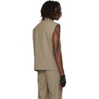 Ernest W. Baker Brown Sleeveless Tailored Jacket Vest
