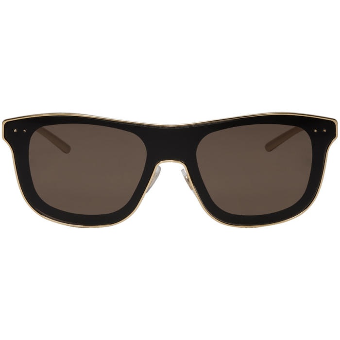 Photo: Dolce and Gabbana Gold and Black Square Sunglasses