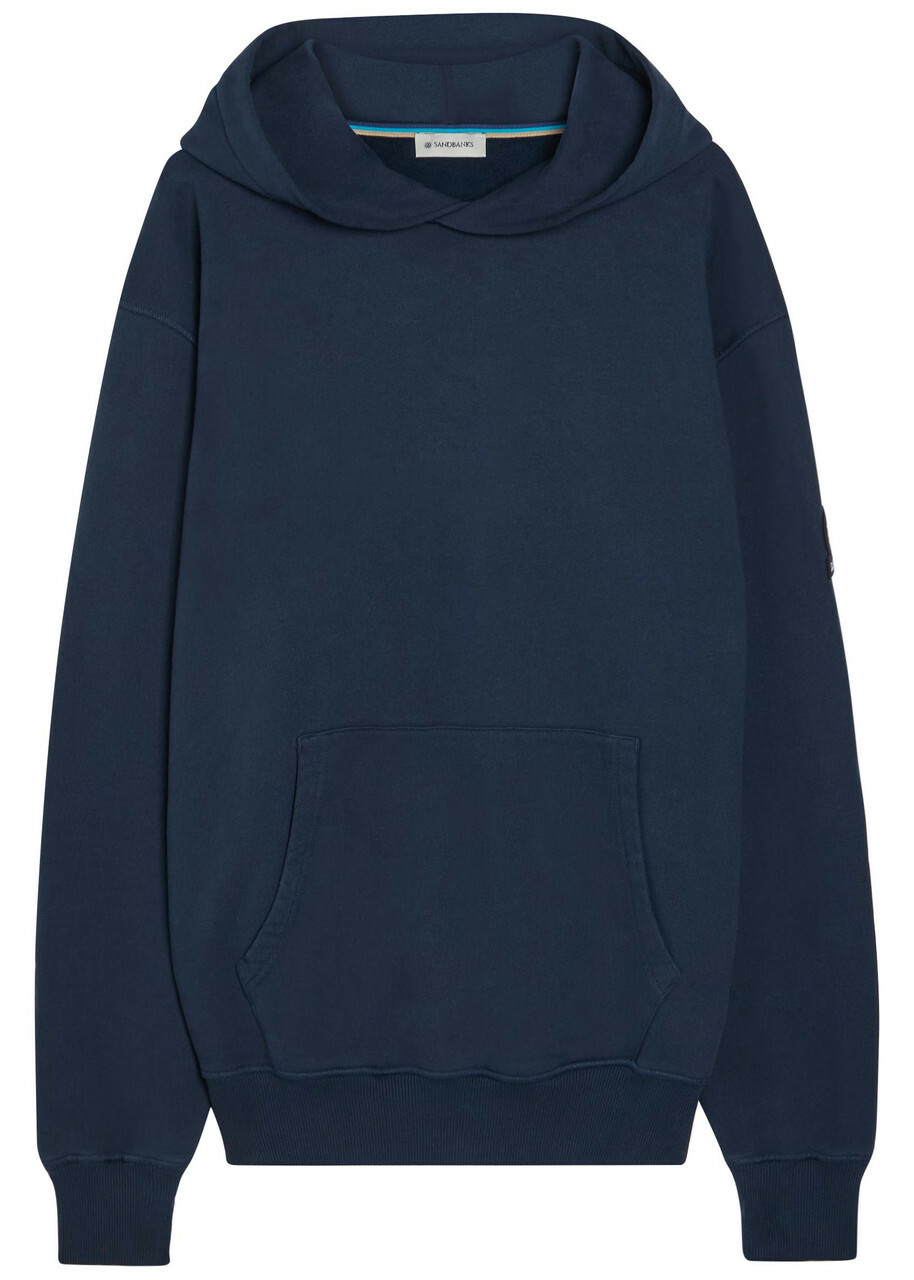 Sandbanks Logo-appliquéd Hooded Cotton Sweatshirt Navy