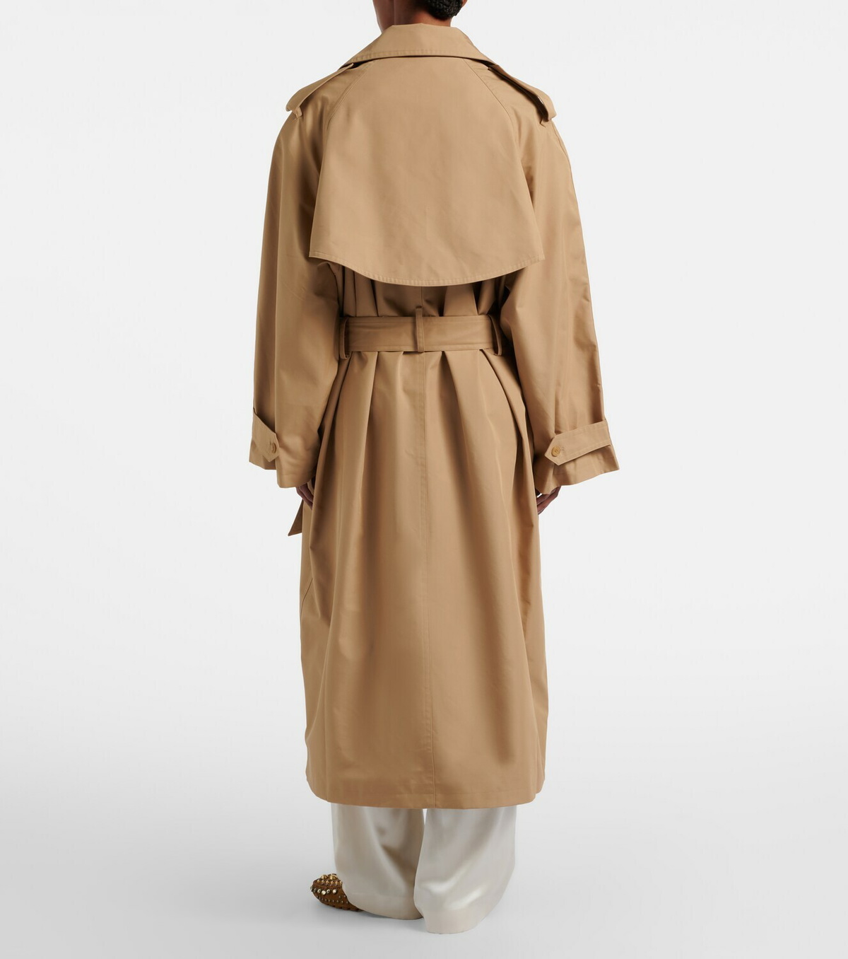 The Frankie Shop Riva oversized cotton trench coat