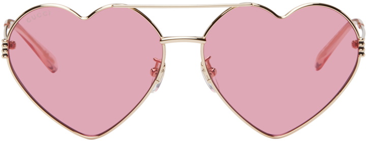 Photo: Gucci Gold Heart Sunglasses
