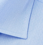 Canali - Blue Pin-Dot Stretch Cotton-Blend Shirt - Men - Blue