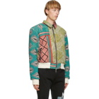 Mr. Saturday Reversible Multicolor Quilted Bomber Jacket
