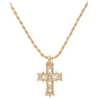 Emanuele Bicocchi SSENSE Exclusive Gold Medium Cross Necklace