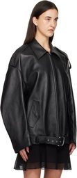 Acne Studios Black Leather Biker Jacket