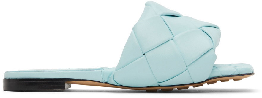 サンダル・ミュール Bottega Veneta Lido Flat Sandal Blue Bottega Veneta Blue Lido Sandals Bottega Veneta