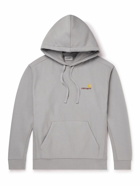 Carhartt WIP - American Script Logo-Embroidered Cotton-Blend Jersey Hoodie - Gray
