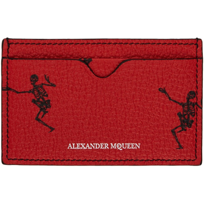 Photo: Alexander McQueen Red Dancing Skeleton Card Holder 
