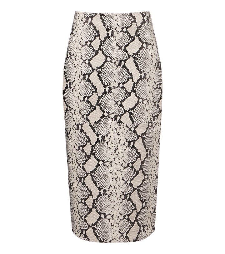 Photo: Róhe Snake-effect leather midi skirt