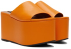 SIMONMILLER Orange Blackout Platform Sandals
