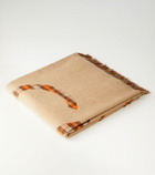 Loewe Anagram checked wool and cashmere blanket