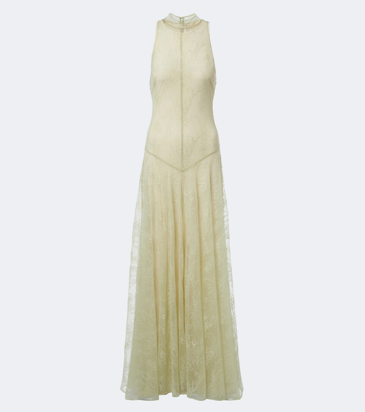 De La Vali Palomina halterneck lace maxi dress