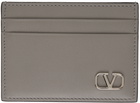 Valentino Garavani Gray VLogo Signature Card Holder