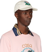 Casablanca White Yuzu Embroidered Cap