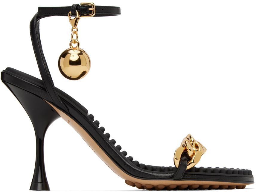 Bottega Veneta Black Dot Heeled Sandals Bottega Veneta