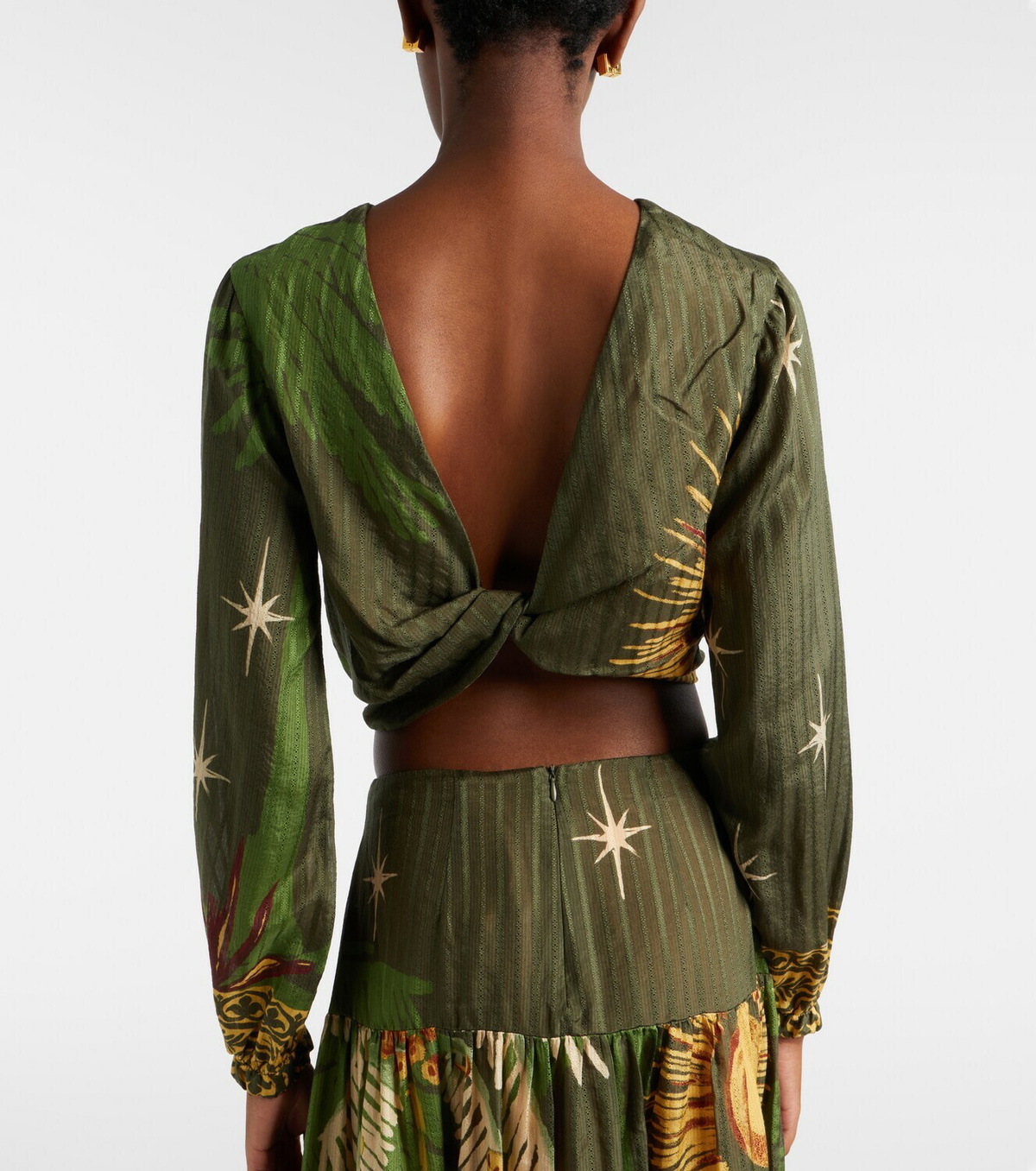 Johanna Ortiz Afterwork printed jacquard blouse