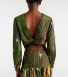 Johanna Ortiz Afterwork printed jacquard blouse