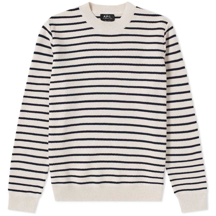 Photo: A.P.C. Richard Stripe Cotton Crew Knit