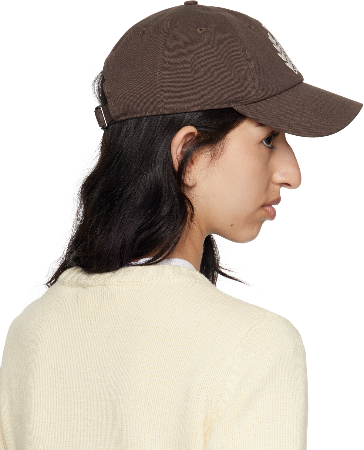 Sporty & Rich ブラウンキャップ Sporty & Rich Brown H&W Crest Cap Sporty & Rich