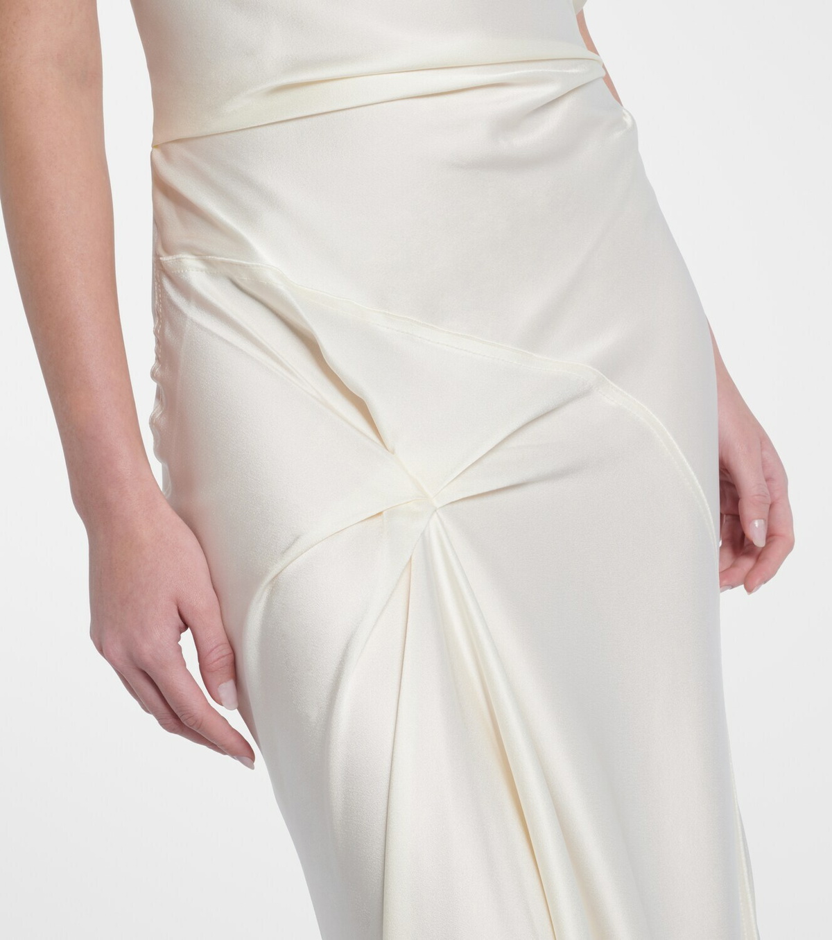Victoria Beckham Posy draped crêpe satin gown