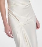 Victoria Beckham Posy draped crêpe satin gown