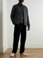 James Perse - Ribbed-Knit and Quilted Shell Down Jacket - Gray