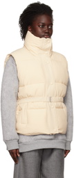 J KOO Off-White Belt Vest