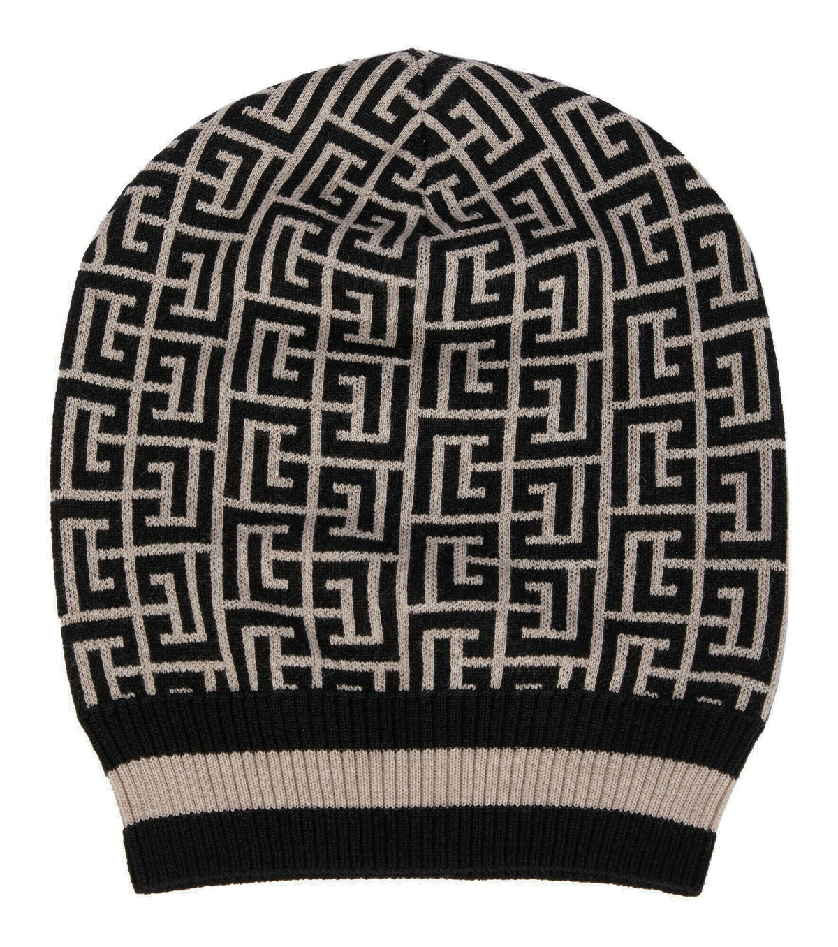 Balmain Black Striped Beanie Balmain Balmain Black Striped Beanie Balmain