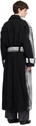 VAQUERA Black & White Painted Workwear Trench Coat