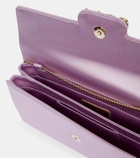 Roger Vivier Flower Strass satin clutch